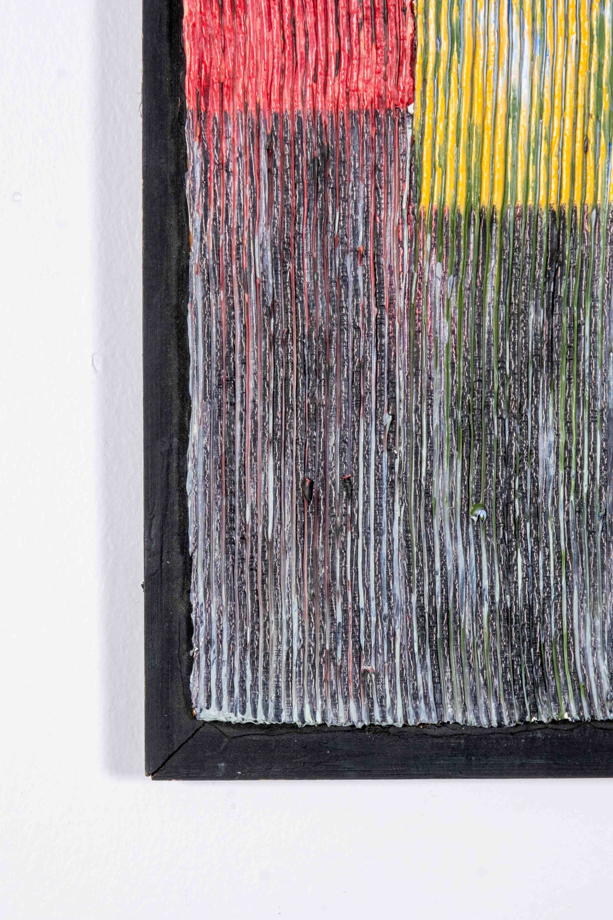 "Gray, Blue, Yellow and Red", Textured Colourblock Painting