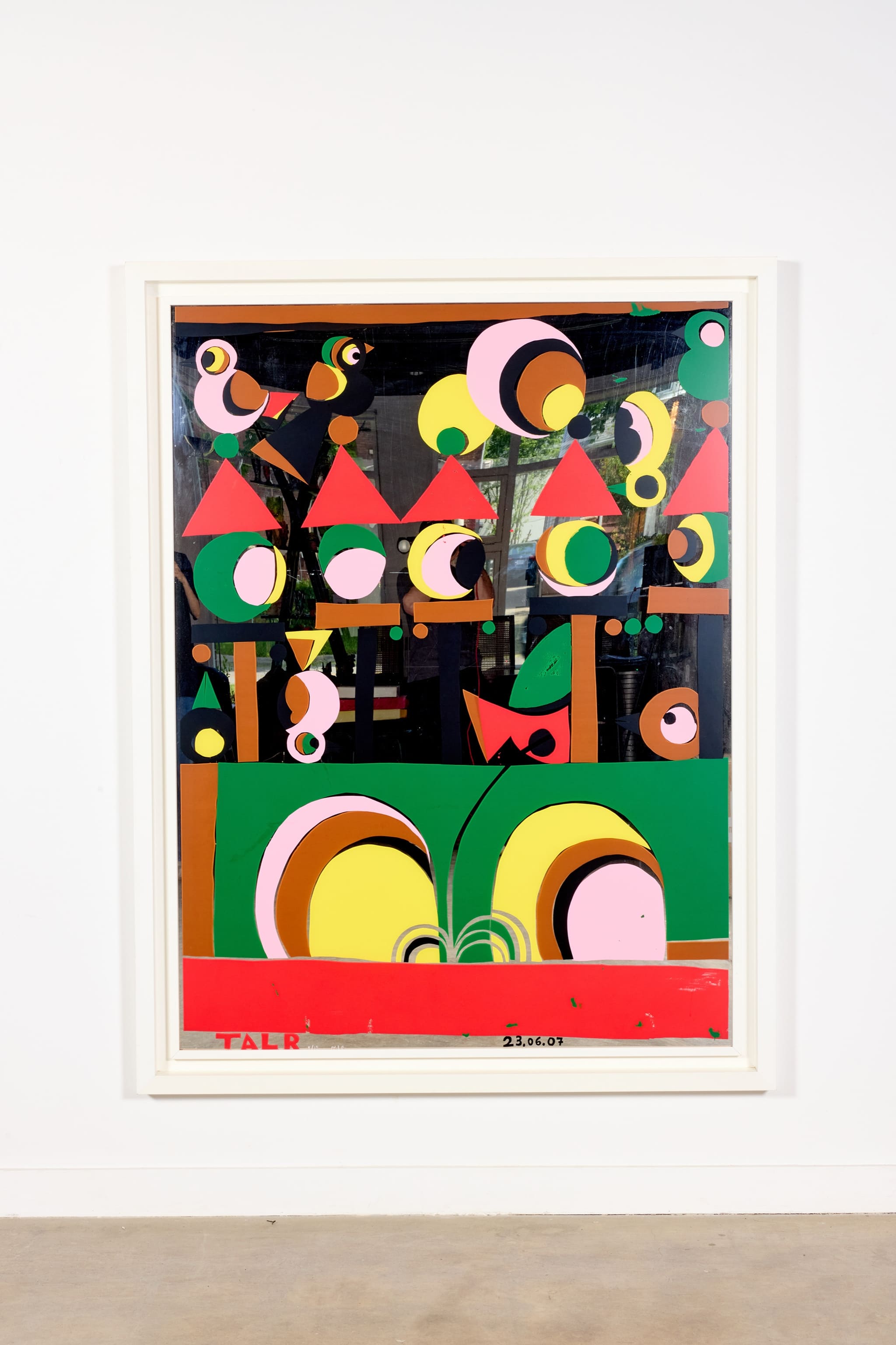 The Smiling' #8/12, Large-Scale Silkscreen on Mirror