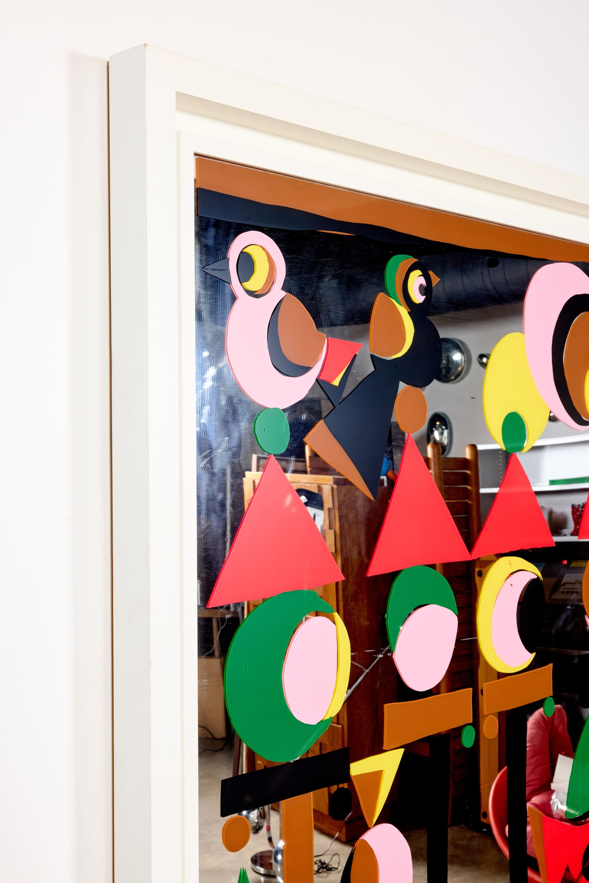 The Smiling' #8/12, Large-Scale Silkscreen on Mirror