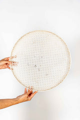 1950s White Perforated Metal Tray