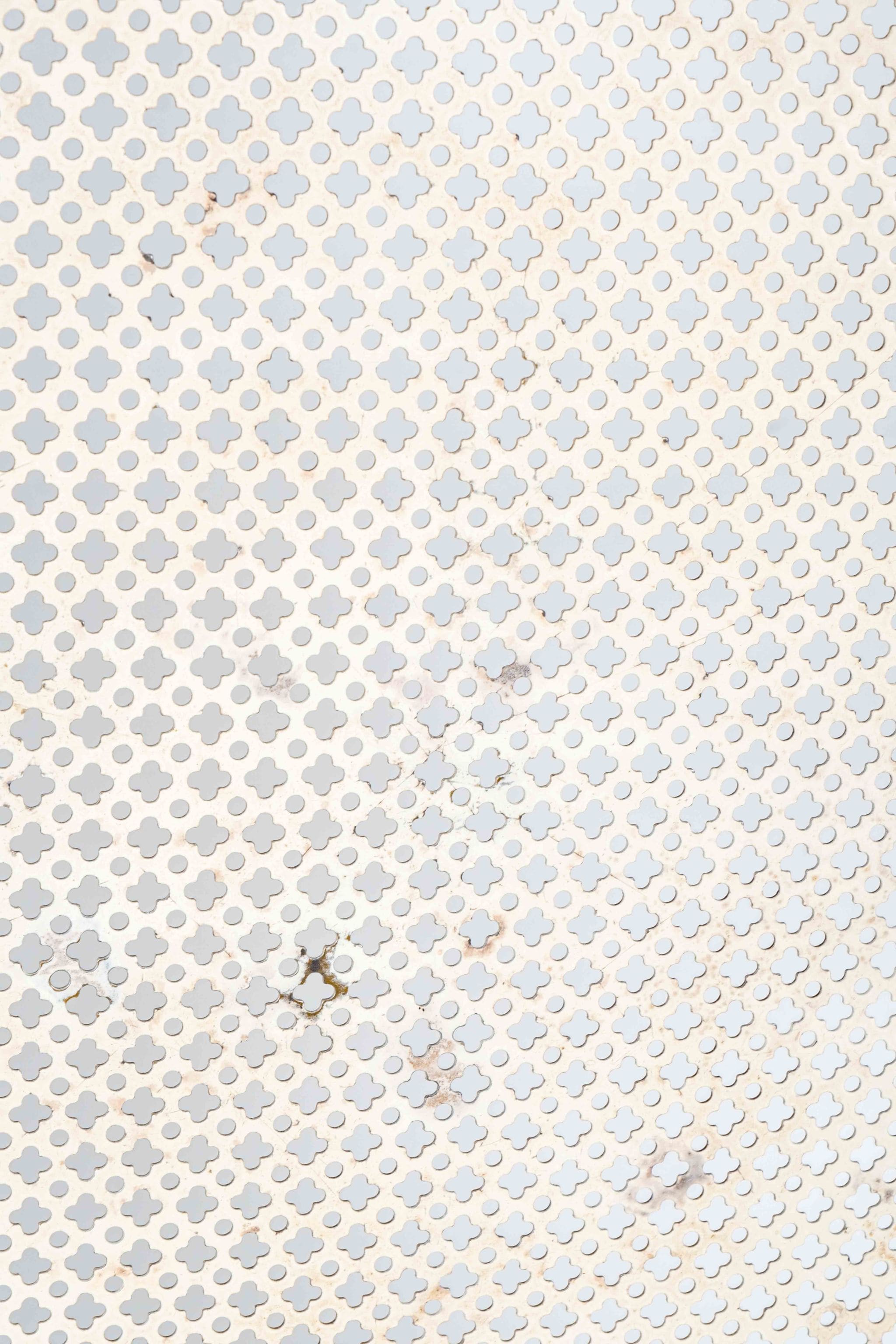 1950s White Perforated Metal Tray
